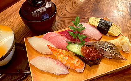 寿 にぎり 天ぷら付き