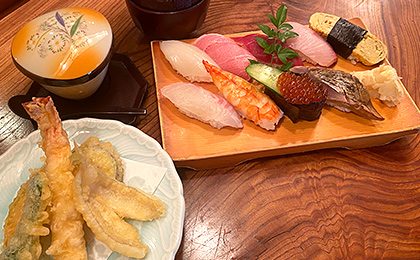 寿 にぎり 天ぷら付き